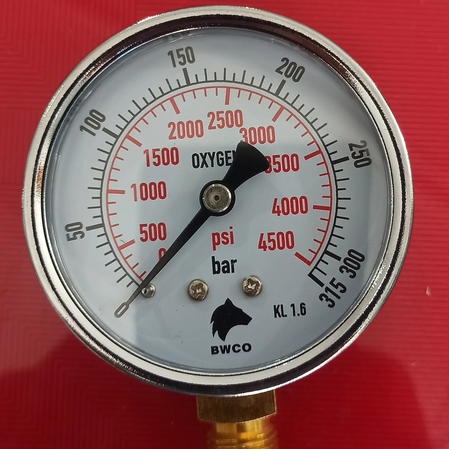 درجه مانومتر یا گیج رگلاتور اکسیژن برند BWCO p psi4500 و 315 bar