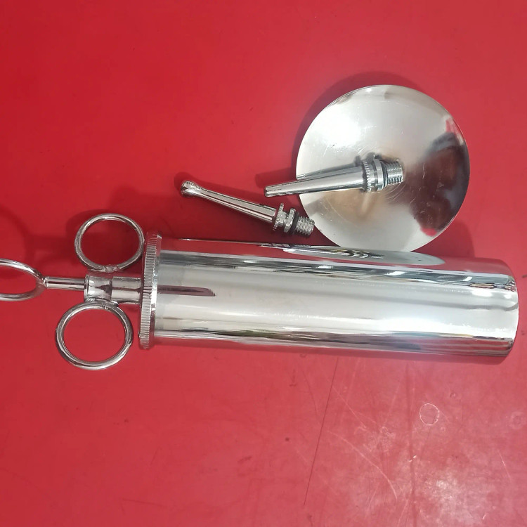 سرنگ شستشوی گوش استیل واشر دار و پیستون برنجی